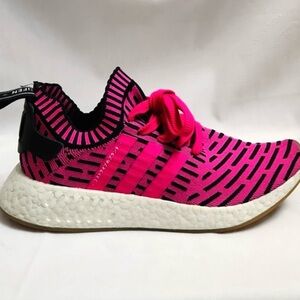 Adidas Boost NMD R2 Primeknit Japan Shock sneakers (mens size 7)
